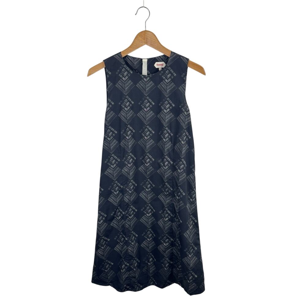 Samuji Geometric Cotton Sheath Dress